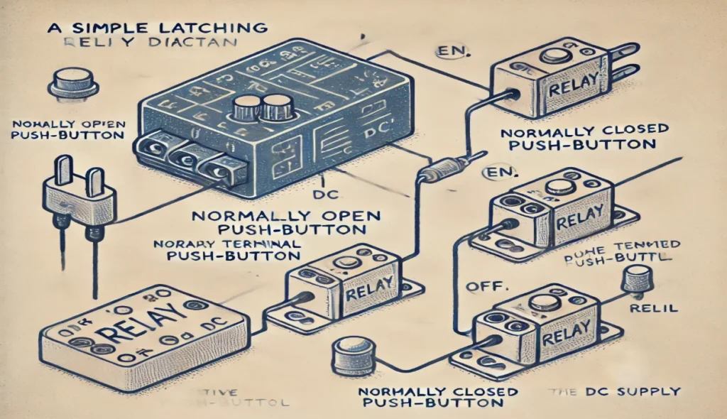 Latching Relay Circuit Diagram