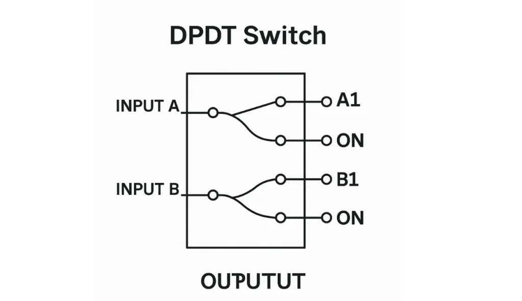 Working of Double Pole Double Throw switch