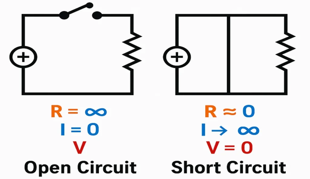 Open Circuit vs Short Circuit